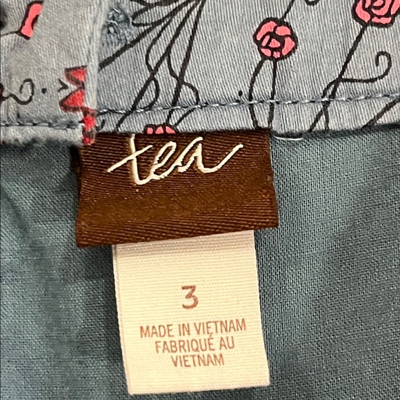 TEA Collection Aviemore Empire Dress Floral Long Sleeve Lined Cotton Girls 3T - Picture 5 of 8